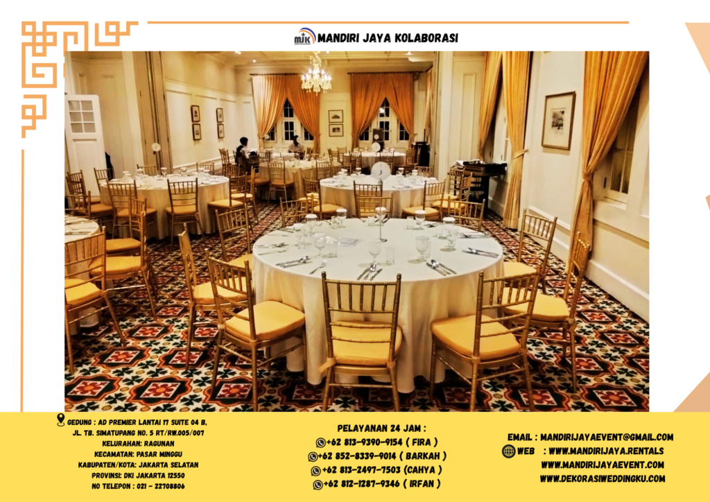 Sewa Round Table Cover Tebar,Kursi Tiffany Jakarta