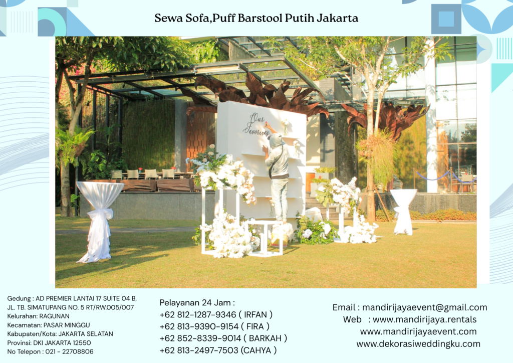 Sewa Sofa,Puff Barstool Putih Jakarta