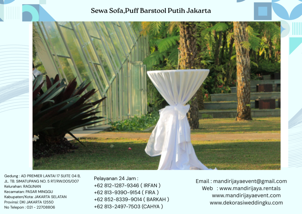 Sewa Sofa,Puff Barstool Putih Jakarta