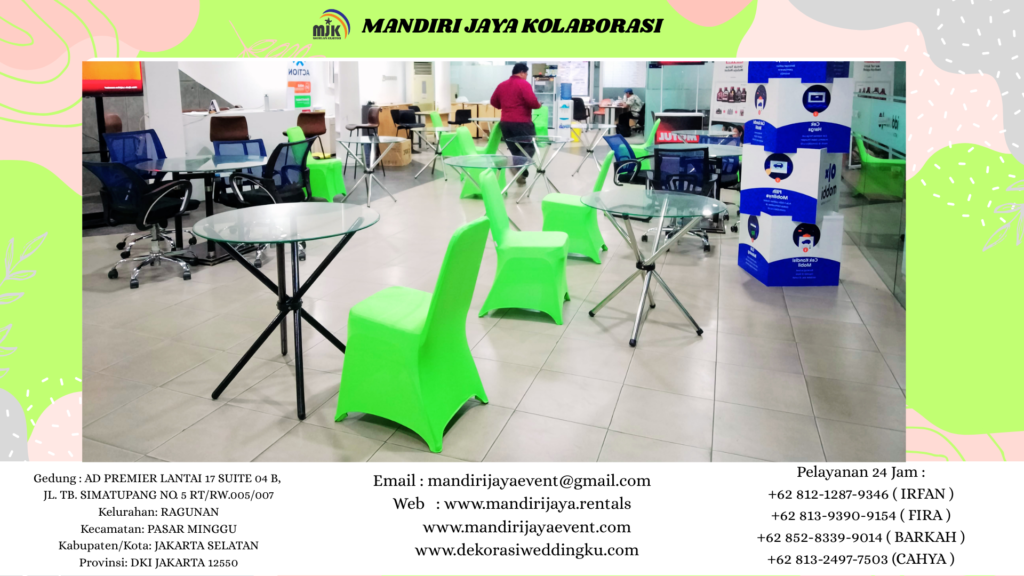 Sewa Kursi Futura Cover Hijau & Meja Dealing Kaca Event OLX Jaksel