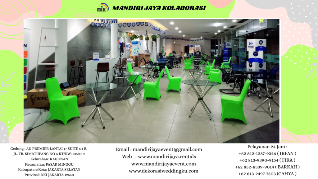 Sewa Kursi Futura Cover Hijau & Meja Dealing Kaca Event OLX Jaksel