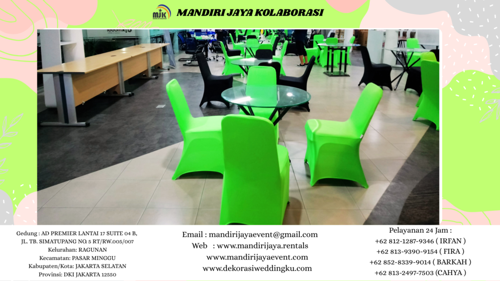 Sewa Kursi Futura Cover Hijau & Meja Dealing Kaca Event OLX Jaksel