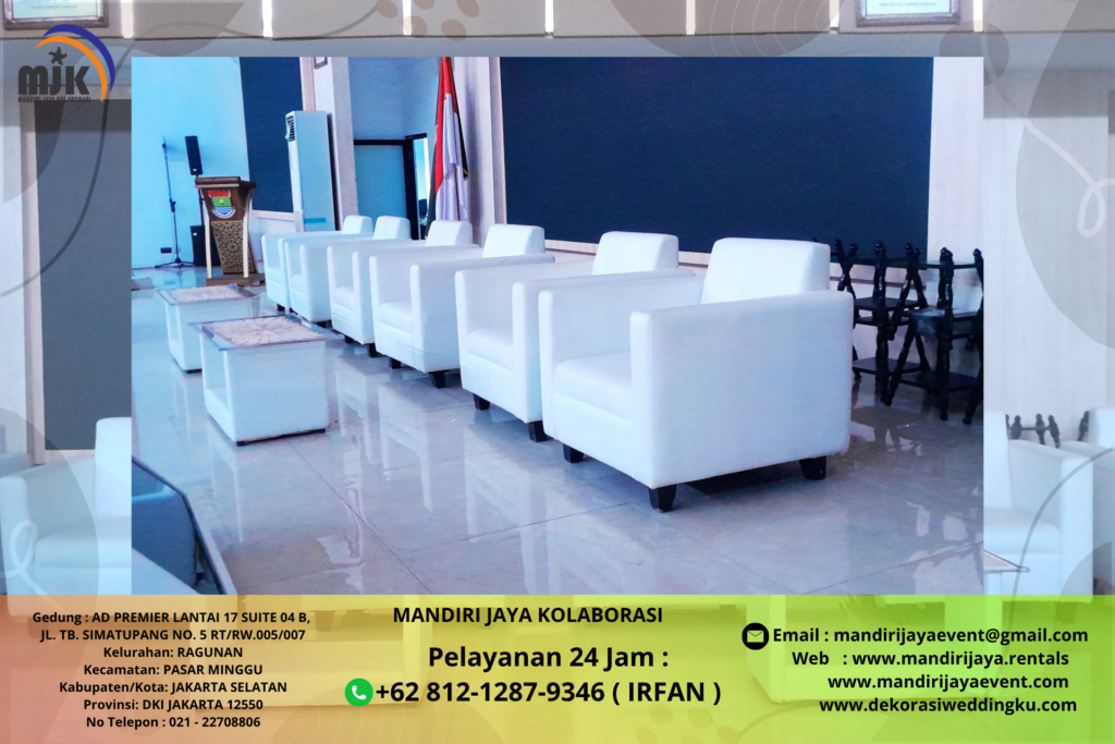 Sewa Sofa,Meja Kaca VIp,Tiang Antrian Depok