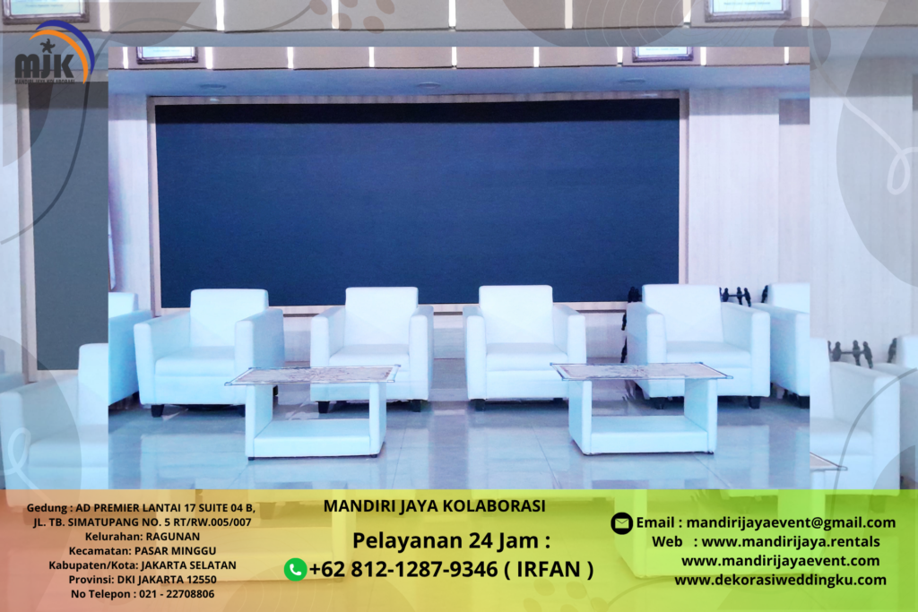 Sewa Sofa,Meja Kaca VIp,Tiang Antrian Depok