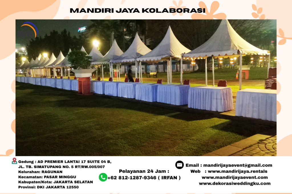 Sewa Tenda Sarnafil Putih Area Bekasi
