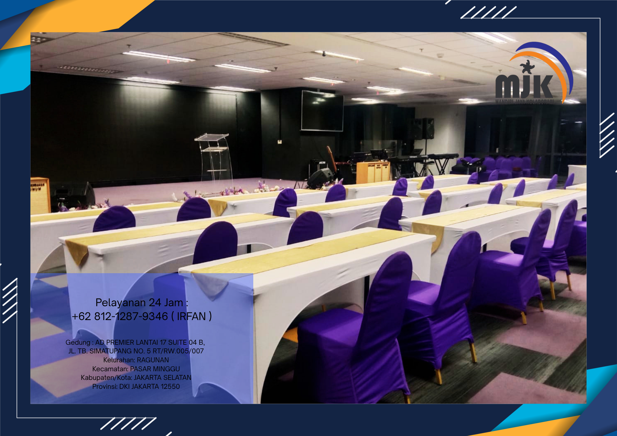 Jasa Sewa Meja IBM, Kursi Cover Unggu Rady Stok Area Jakarta