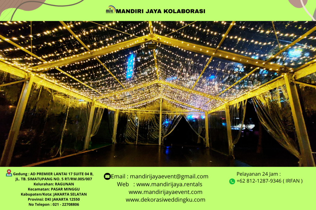 Pusat Sewa Tenda Roder Dekor Fairy Light Transparan Di Jakarta Selatan