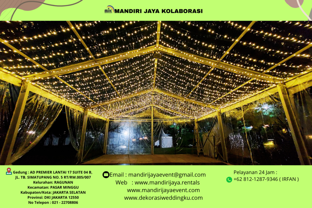 Pusat Sewa Tenda Roder Dekor Fairy Light Transparan Di Jakarta Selatan