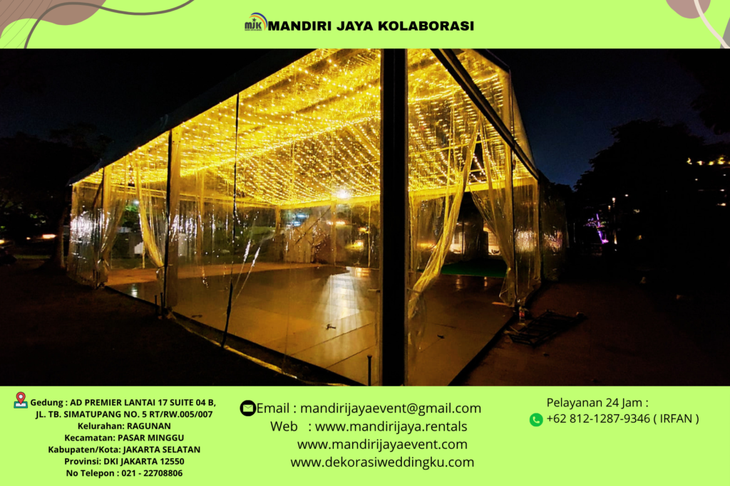Pusat Sewa Tenda Roder Dekor Fairy Light Transparan Di Jakarta Selatan