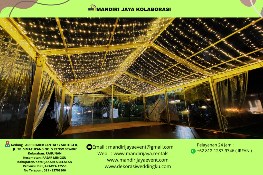 Pusat Sewa Tenda Roder Dekor Fairy Light Transparan Di Jakarta Selatan