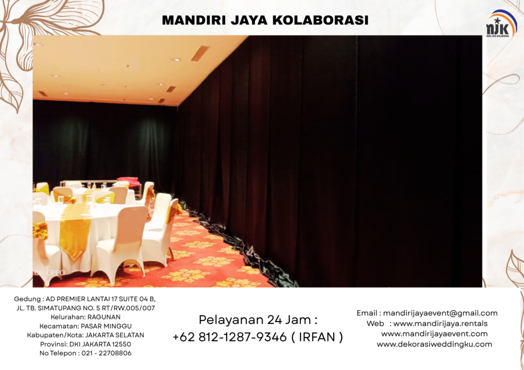 Rental Tirai Hitam Tinggi 8 Meter Aman,Kokoh Jakarta Utara