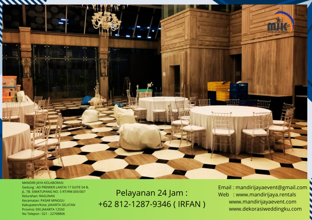 Sewa Meja Bundar Dan Kursi Tiffany Acrylic Area Jakarta