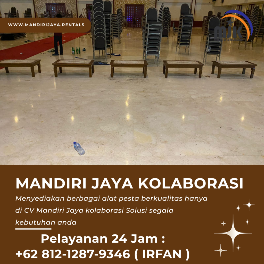Sewa Meja Vip kayu Taplak Premium Area Kelapa Gading Jakarta