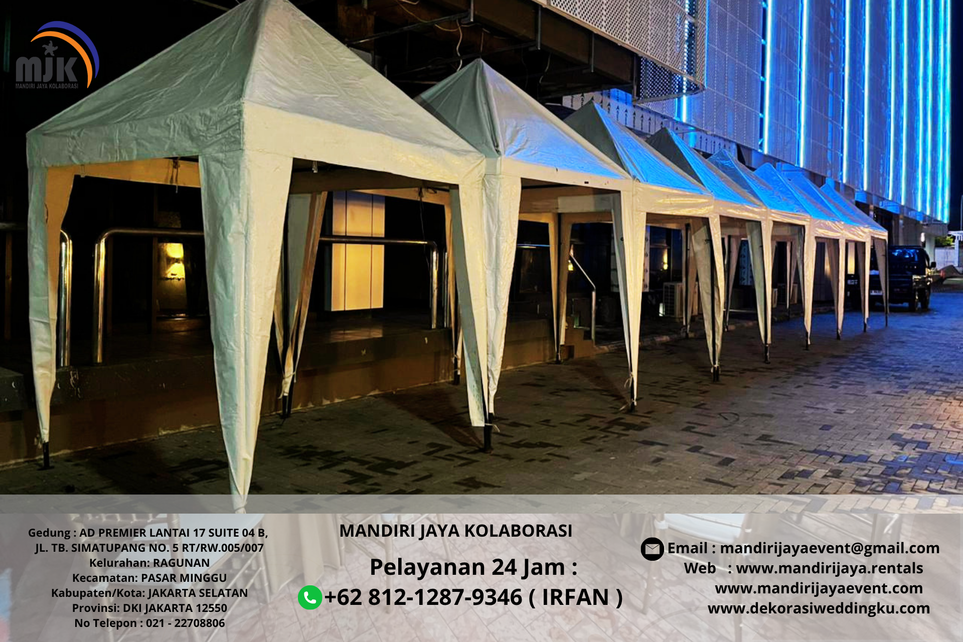 Sewa Tenda Bazar Ukuran 2x2 Kerangka Stainless Kokoh Area Jakarta