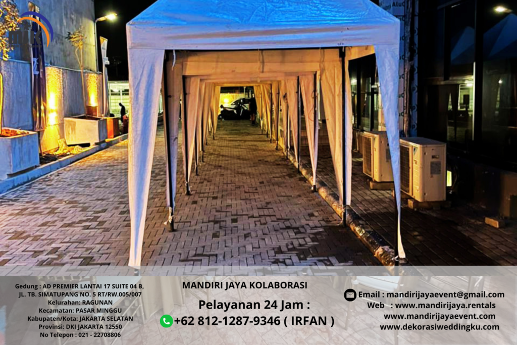 Sewa Tenda Bazar Ukuran 2x2 Kerangka Stainless Kokoh Area Jakarta