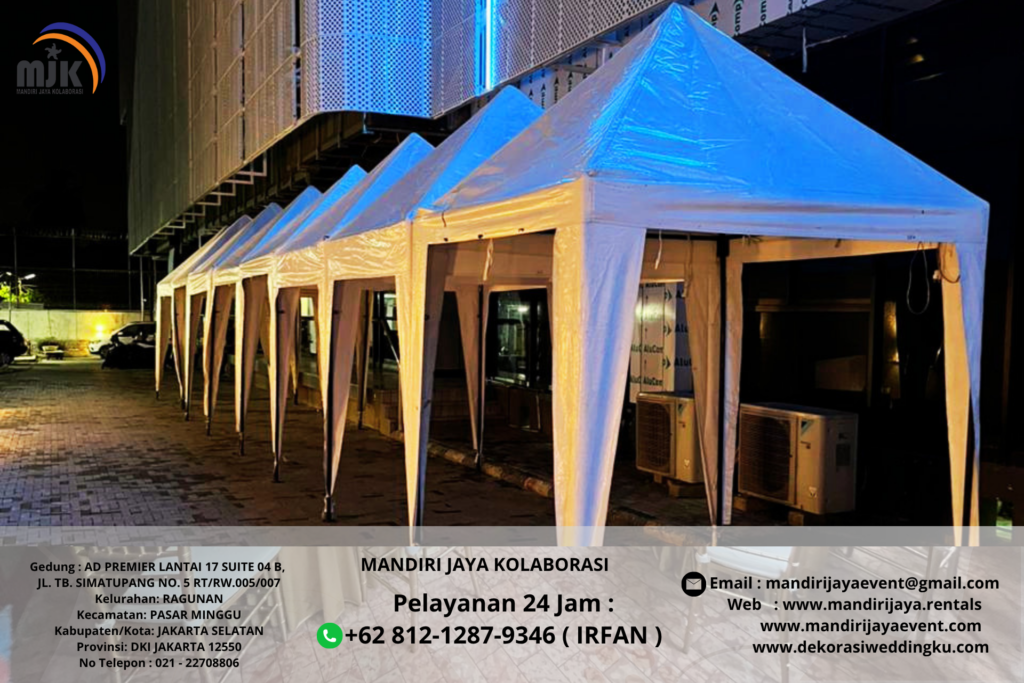 Sewa Tenda Bazar Ukuran 2x2 Kerangka Stainless Kokoh Area Jakarta