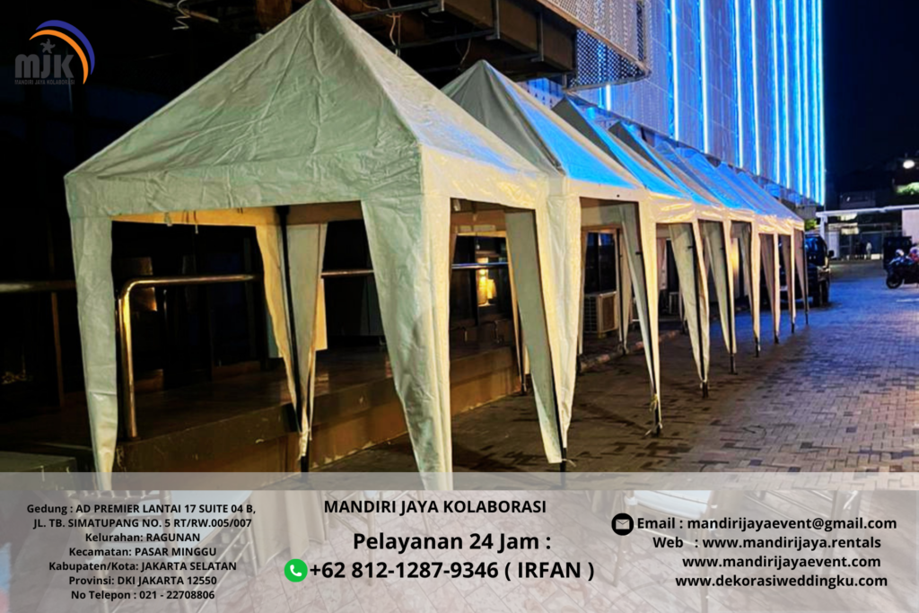 Sewa Tenda Bazar Ukuran 2x2 Kerangka Stainless Kokoh Area Jakarta