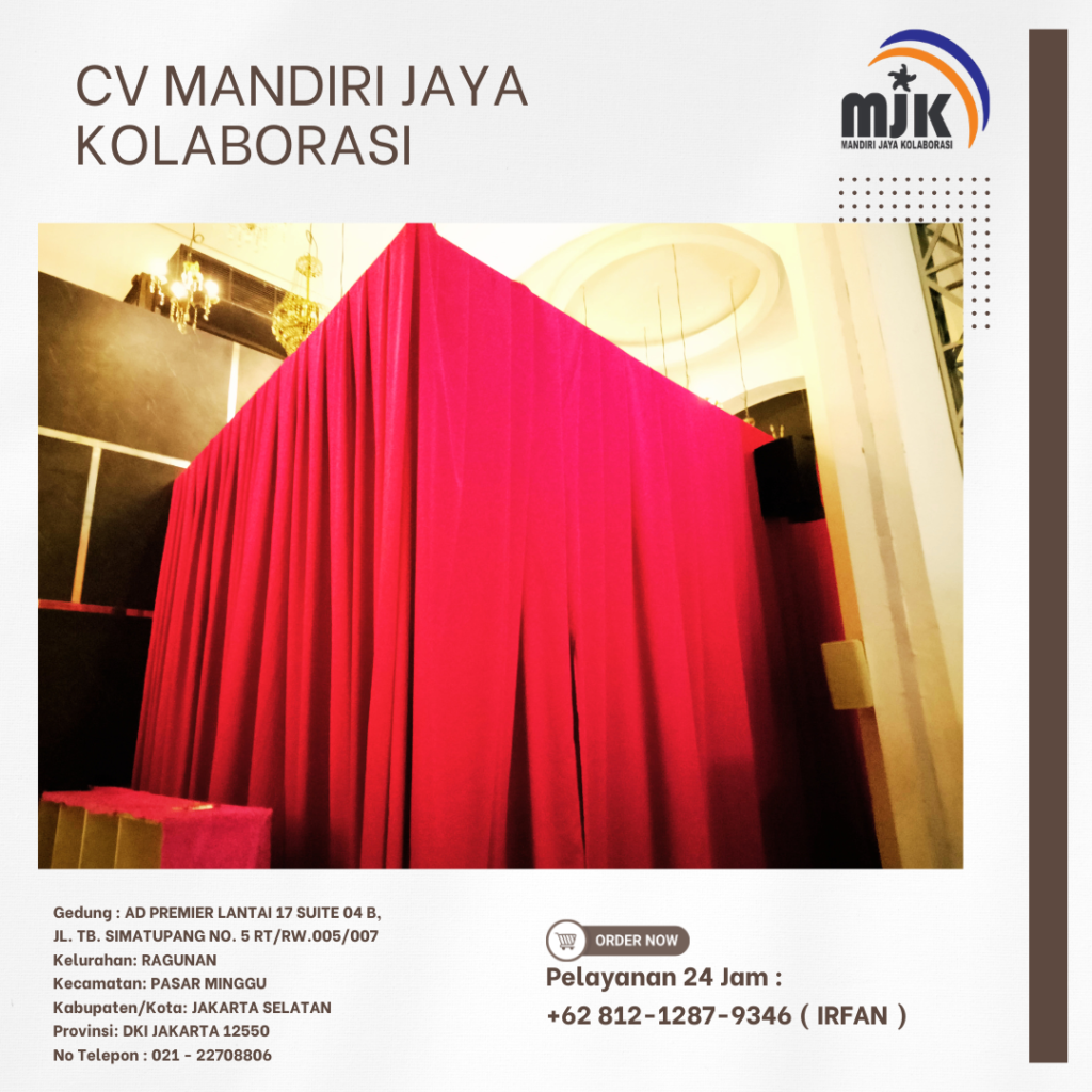 Sewa Tirai Filamin Aneka Warna Area Cikarang