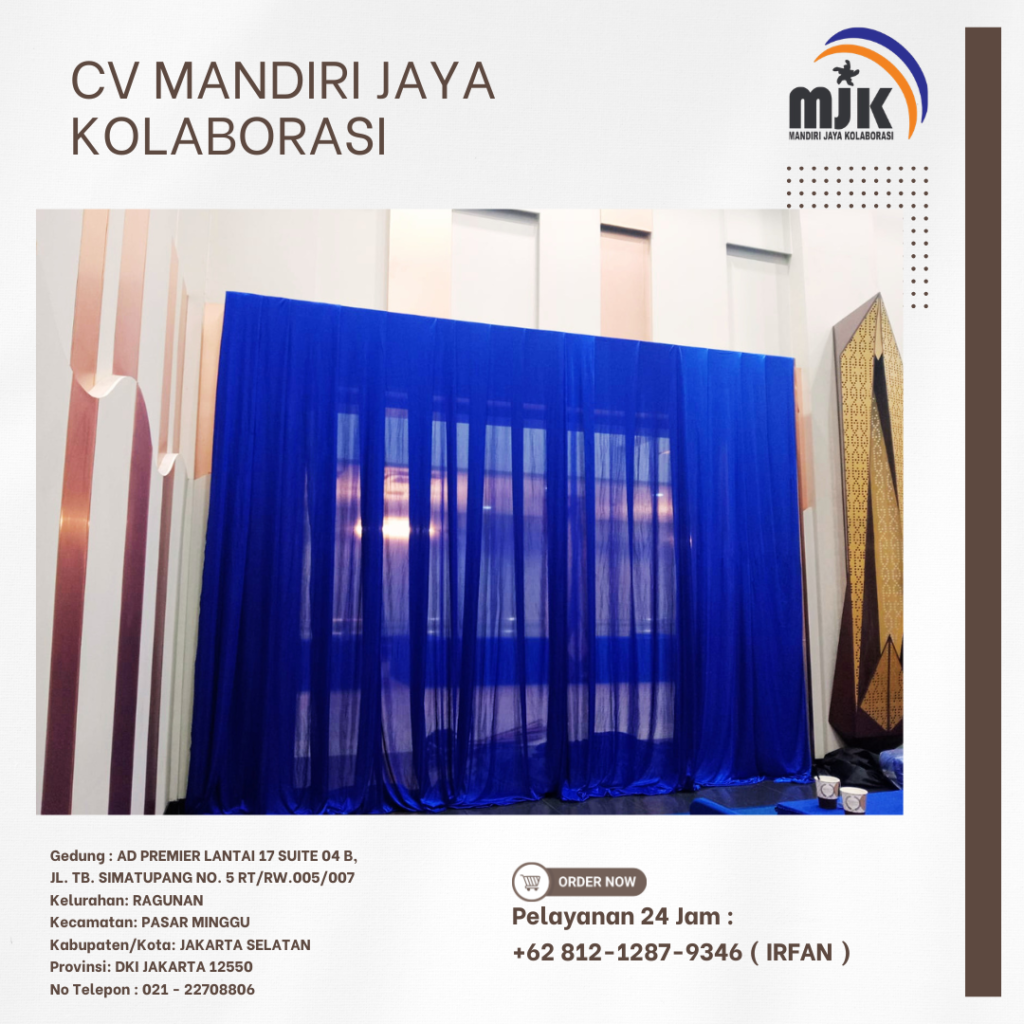 Sewa Tirai Filamin Aneka Warna Area Cikarang