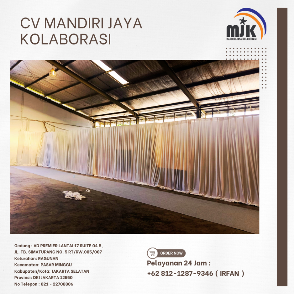 Sewa Tirai Filamin Aneka Warna Area Cikarang