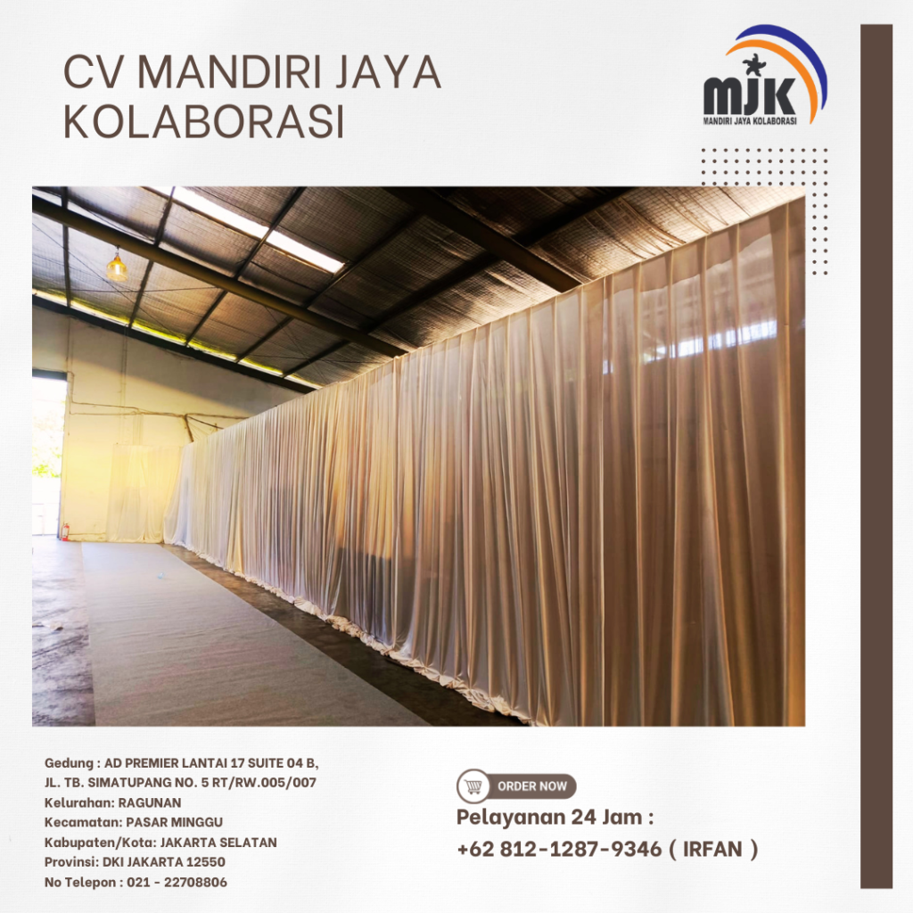 Sewa Tirai Filamin Aneka Warna Area Cikarang