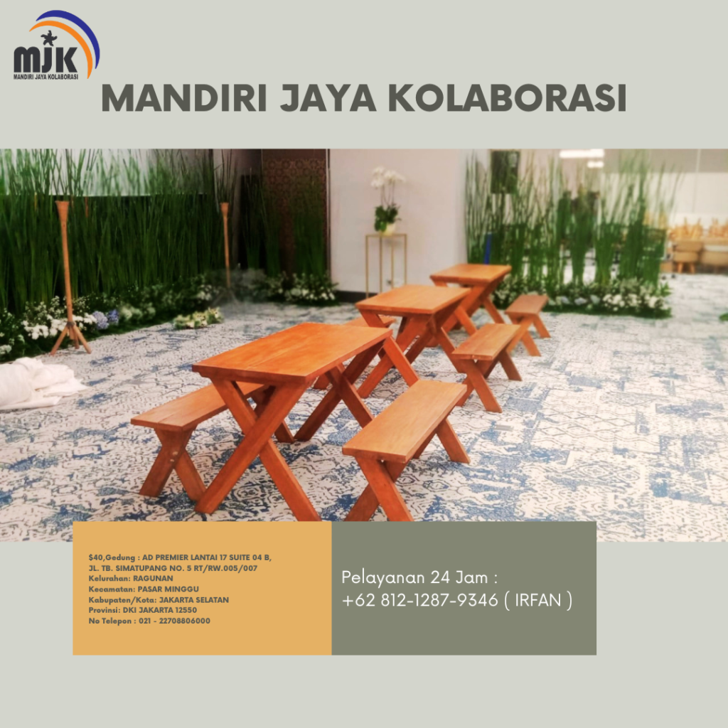 Jasa Sewa Meja Taman VIp Kaki Silang Area Bekasi Cikarang