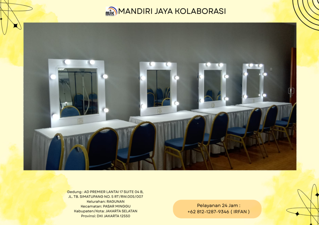 Rental Kaca Meja Rias Putih Bogor