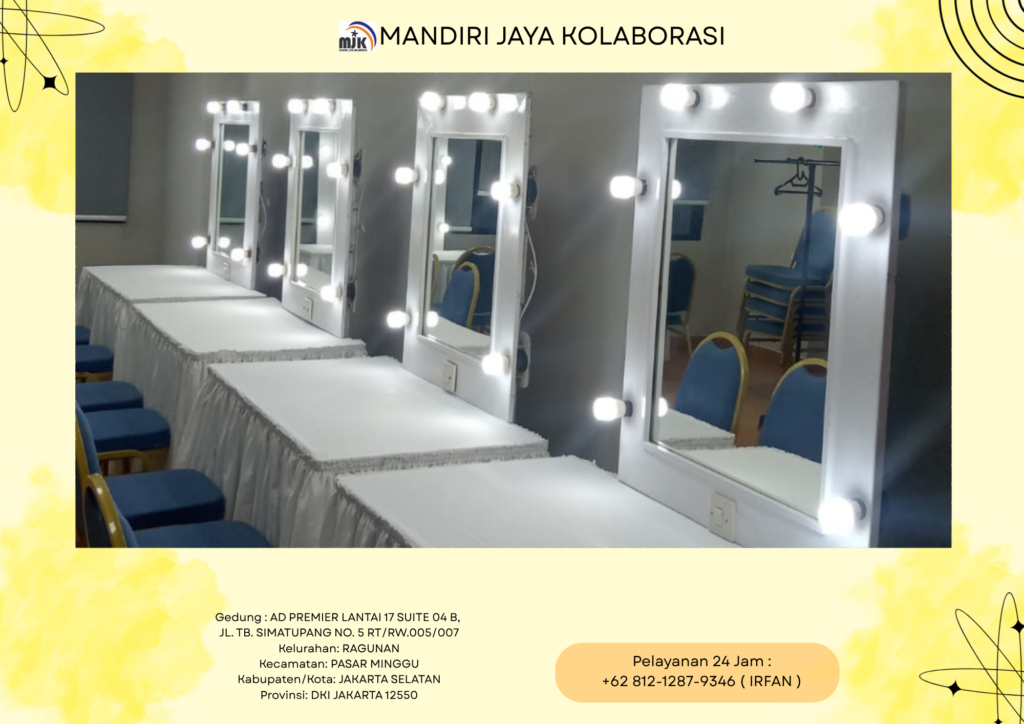 Rental Kaca Meja Rias Putih Bogor