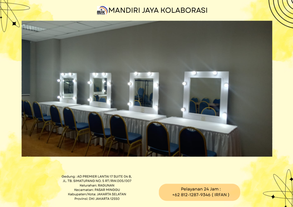 Rental Kaca Meja Rias Putih Bogor