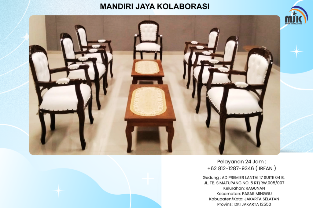 Rental White Arm Chairs Jakarta