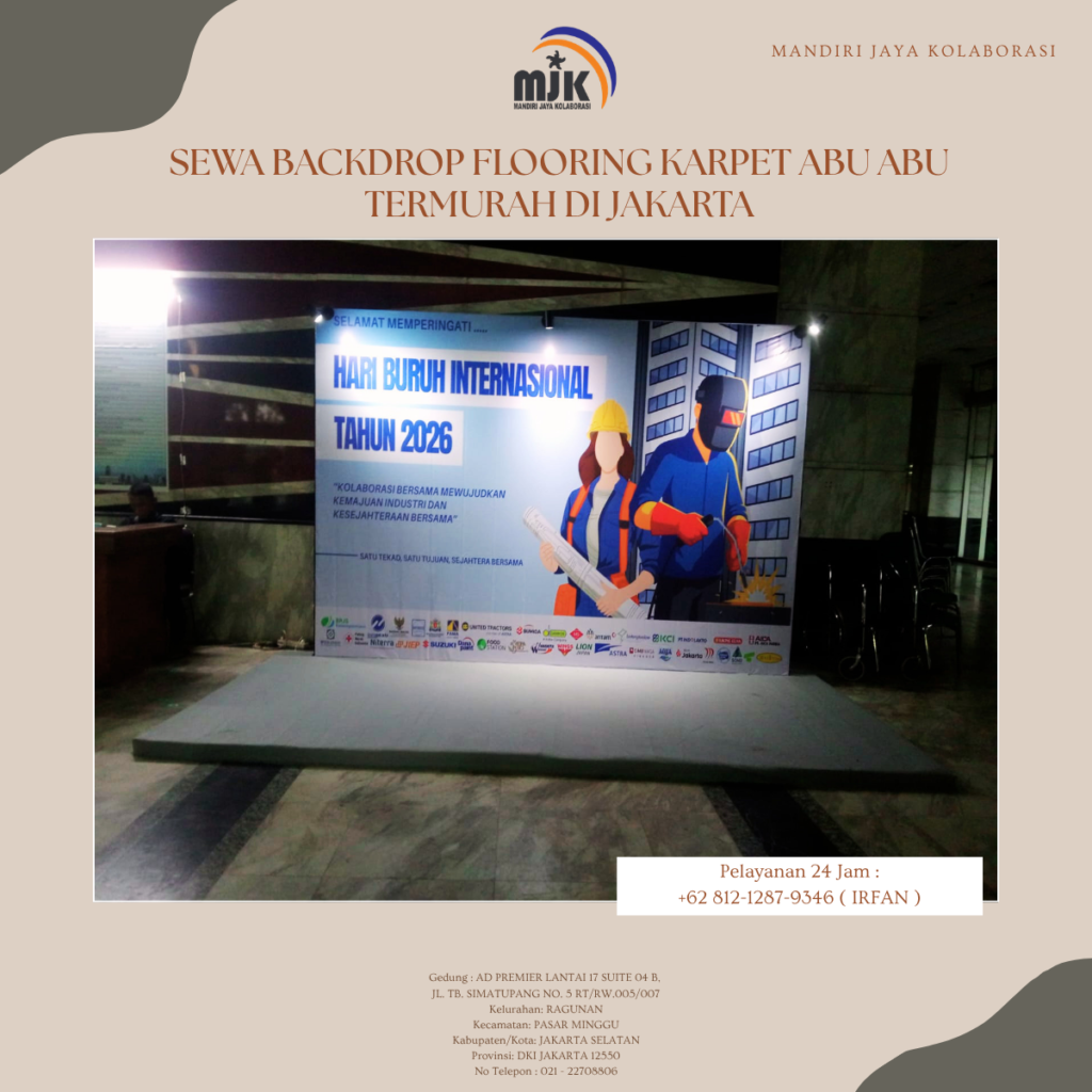 Sewa Backdrop Flooring Karpet Abu Abu Termurah Di Jakarta