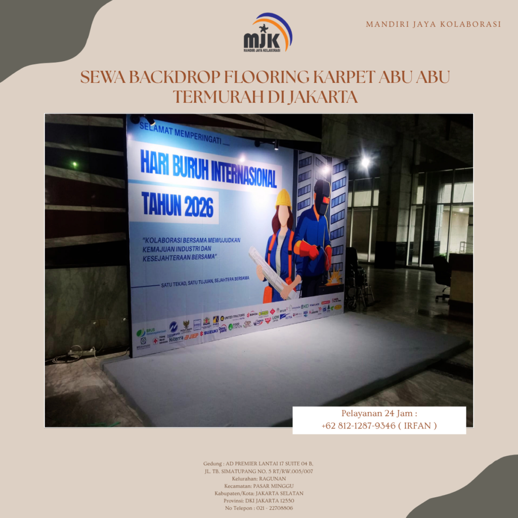 Sewa Backdrop Flooring Karpet Abu Abu Termurah Di Jakarta