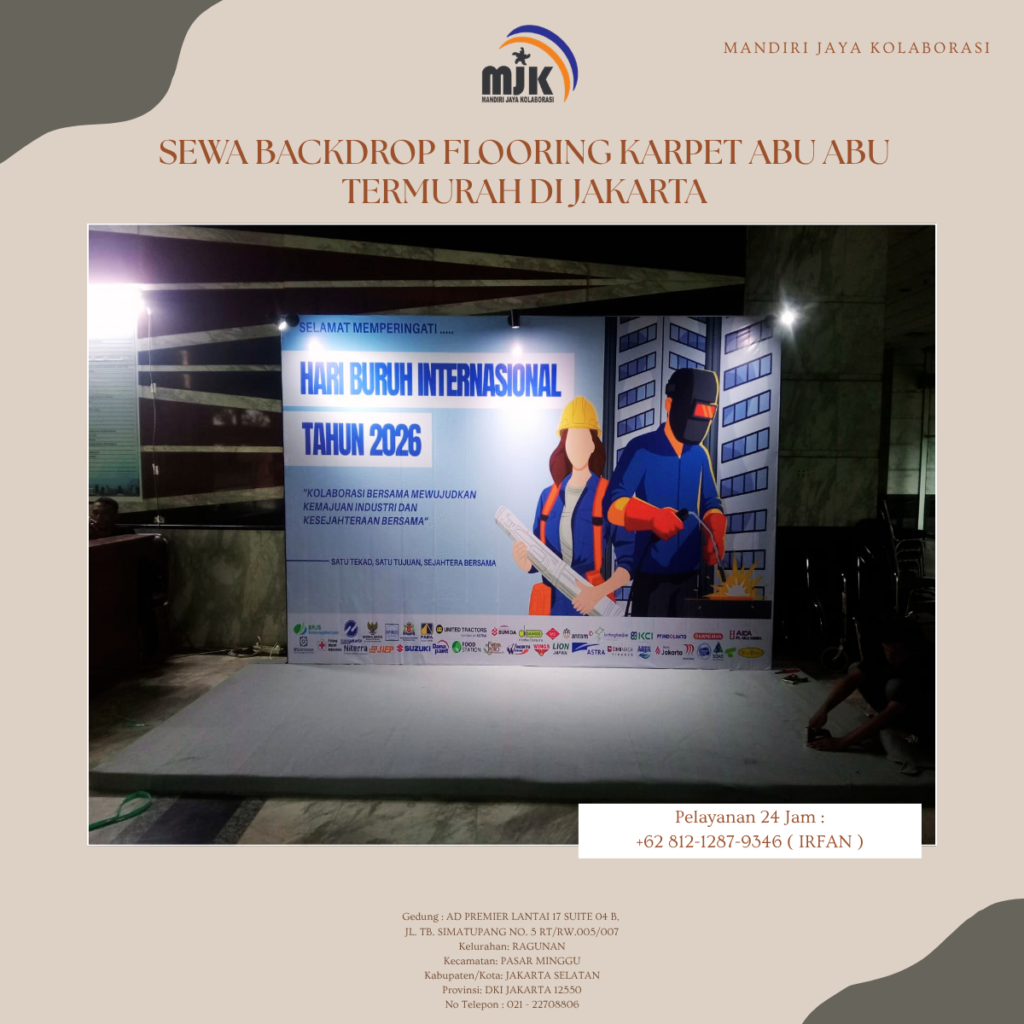 Sewa Backdrop Flooring Karpet Abu Abu Termurah Di Jakarta