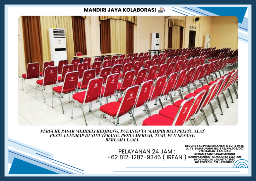 Sewa Kursi Polos Merah Type Futura Stainless Jakarta