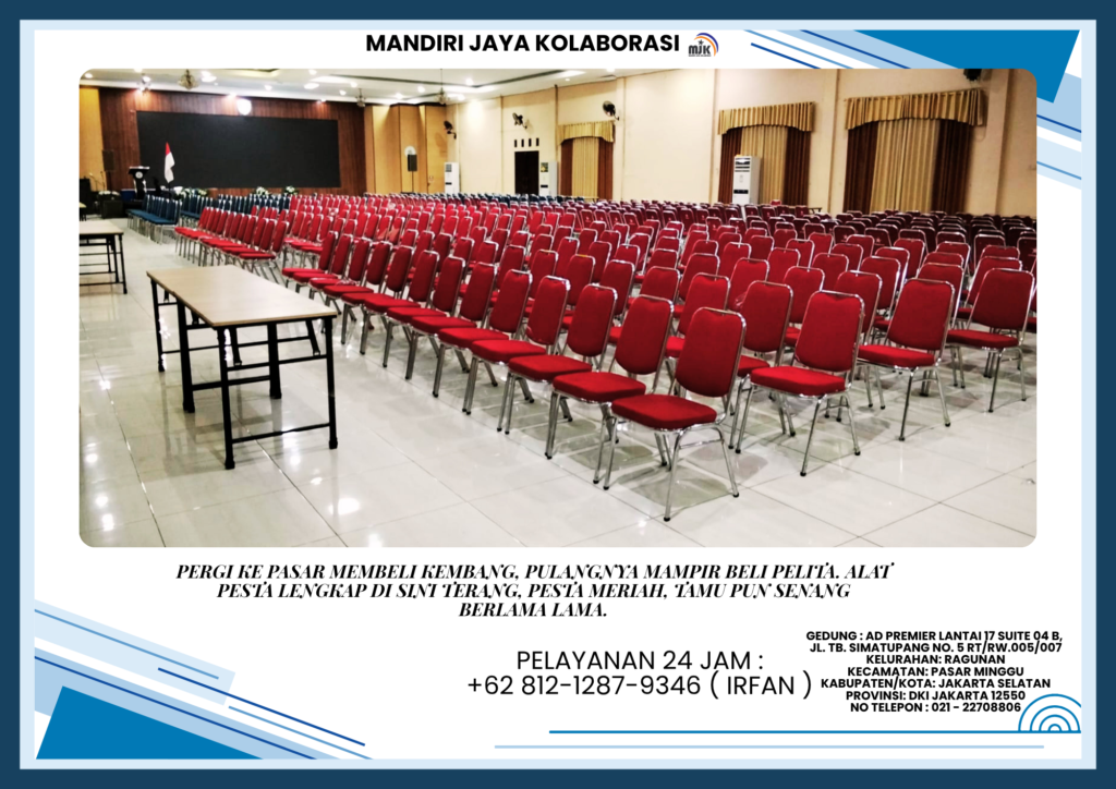 Sewa Kursi Polos Merah Type Futura Stainless Jakarta