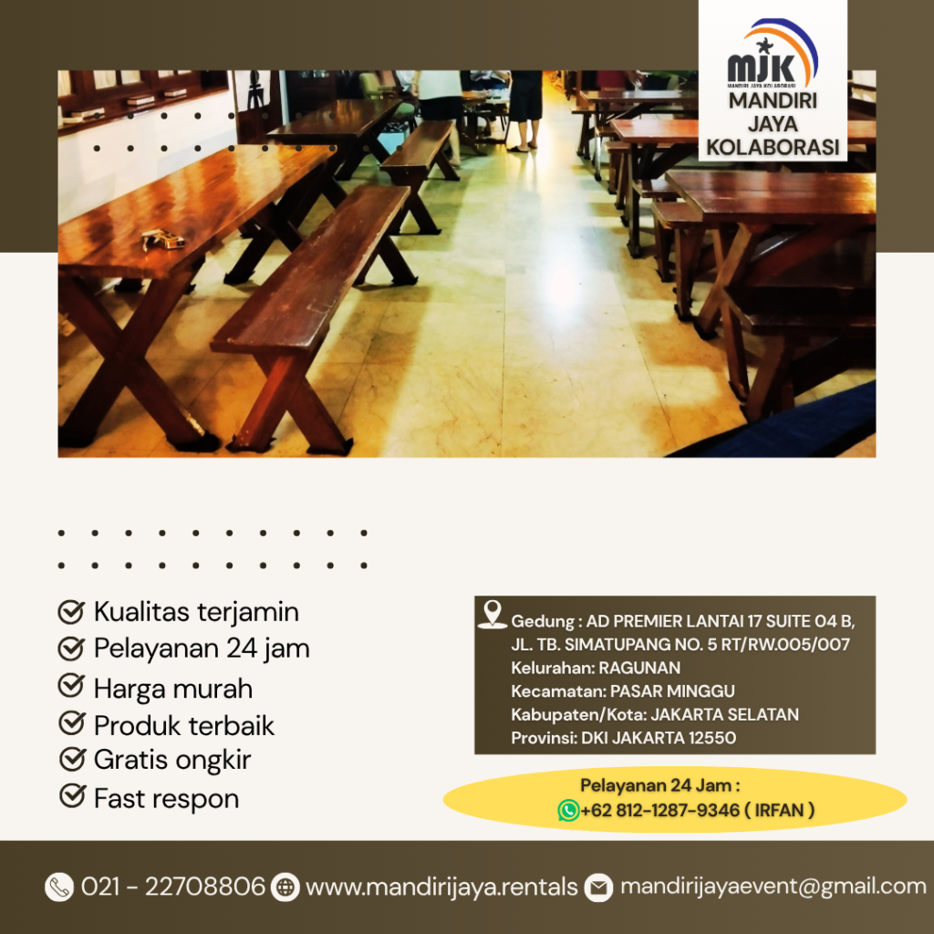 Sewa Meja Kursi Taman Kaki Silang Area Tangerang Selatan