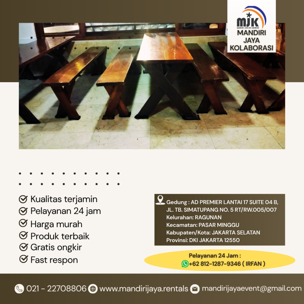 Sewa Meja Kursi Taman Kaki Silang Area Tangerang Selatan
