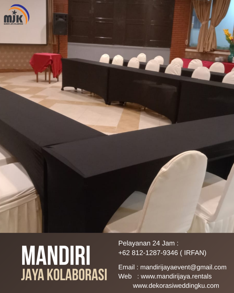 Rental Meja IBM Taplak Ketat Hitam Jakarta