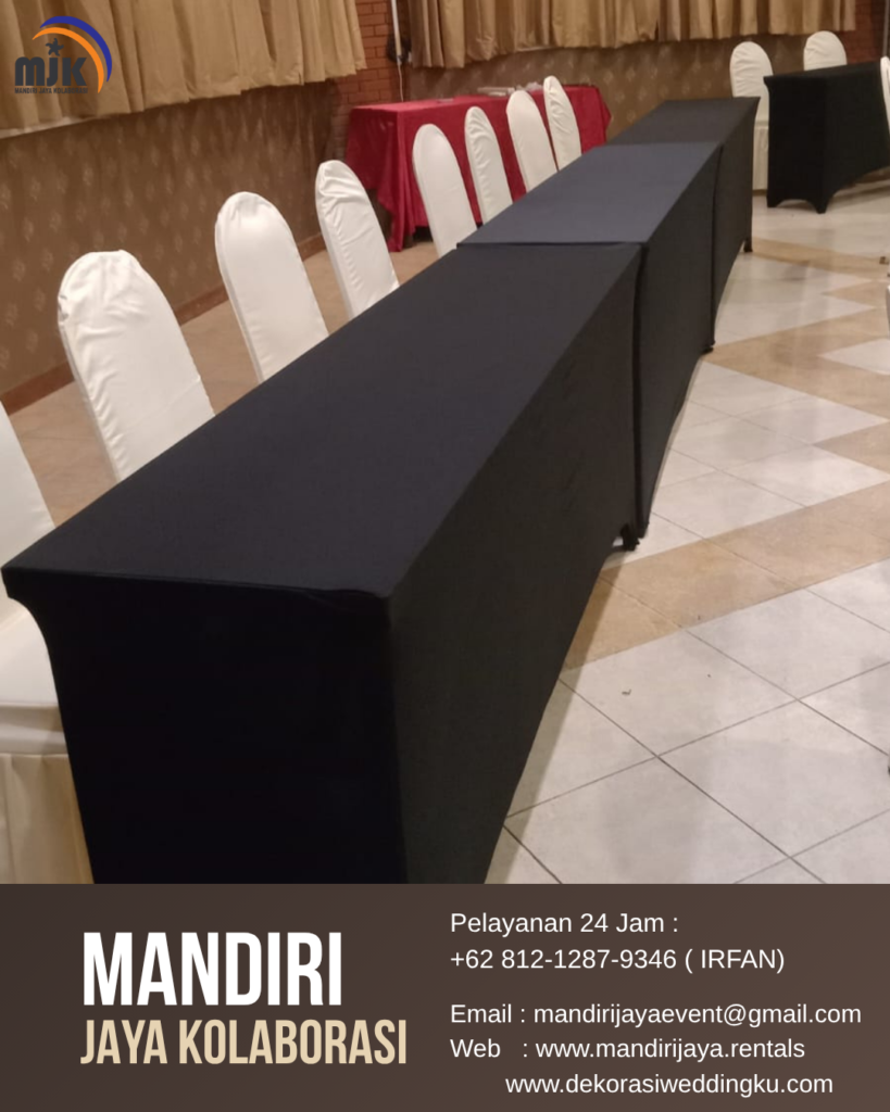 Rental Meja IBM Taplak Ketat Hitam Jakarta