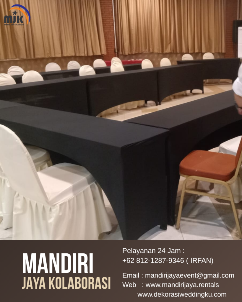 Rental Meja IBM Taplak Ketat Hitam Jakarta