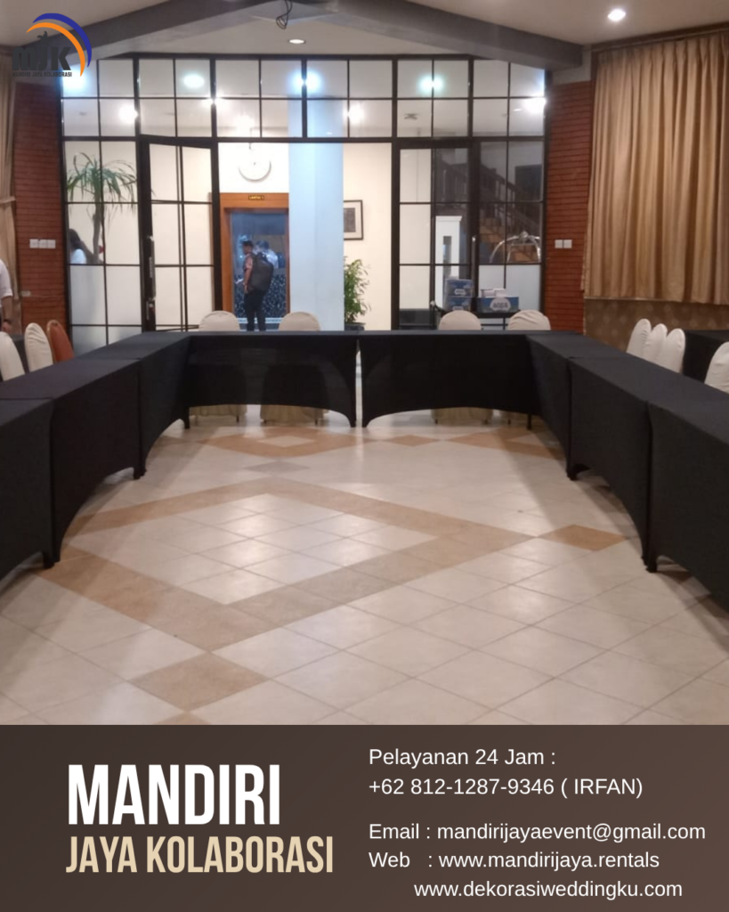 Rental Meja IBM Taplak Ketat Hitam Jakarta