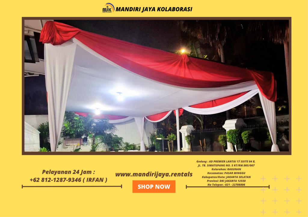 Rental Tenda plafon,Tenda serut,Tenda Kerucut Depok