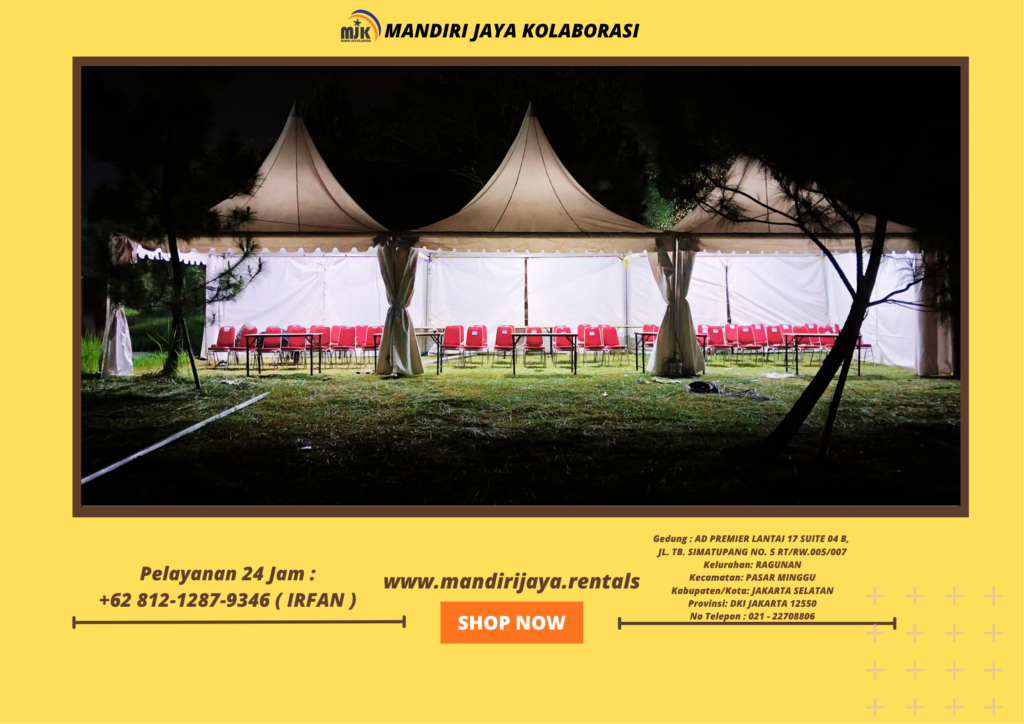 Rental Tenda plafon,Tenda serut,Tenda Kerucut Depok