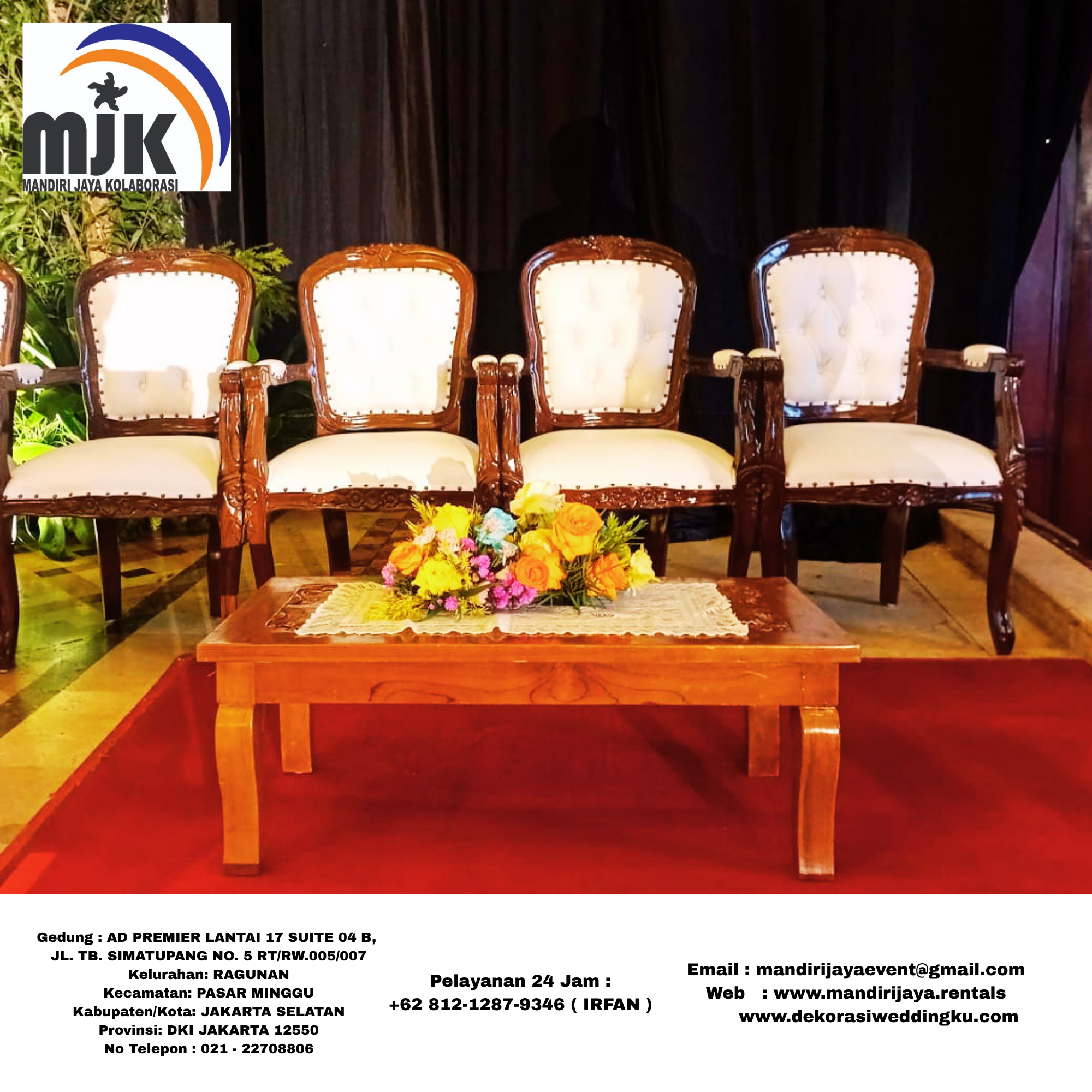Sewa Kursi VIP Type Arm Chairs Jakarta