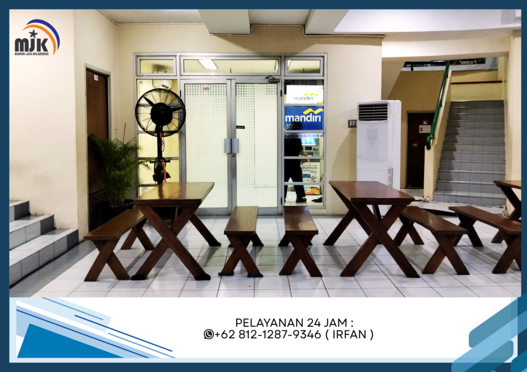 Sewa Meja,Bangku Taman Kayu Kaki Silang Bogor