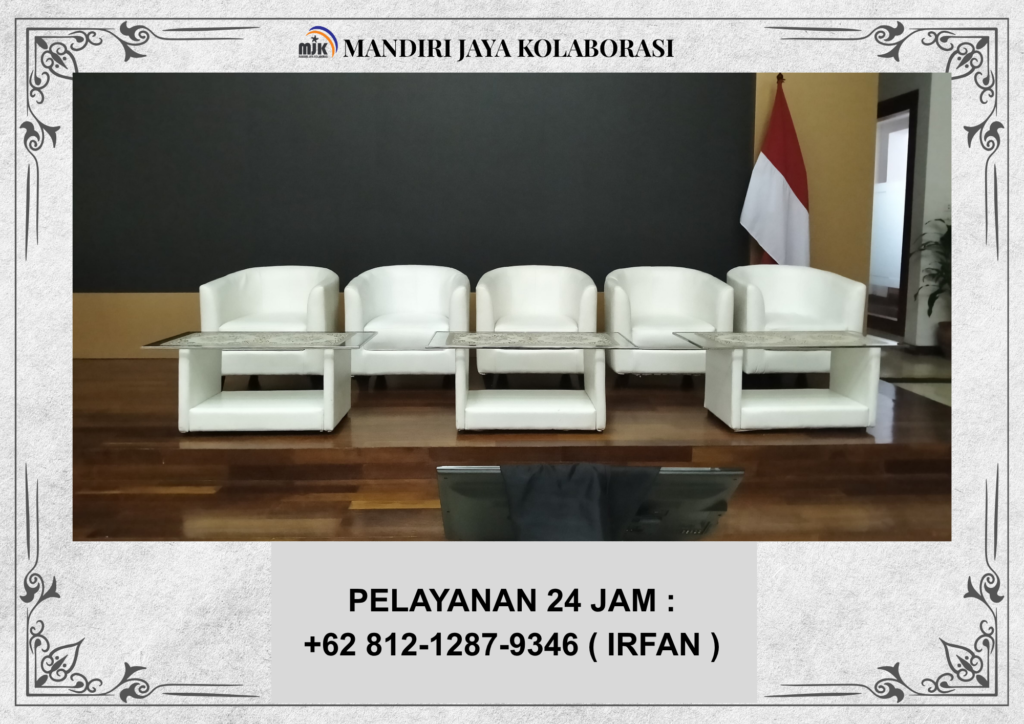 Sewa Sofa Oval Putih,Sofa Oval Hitam,Meja Kaca VIP Jakarta