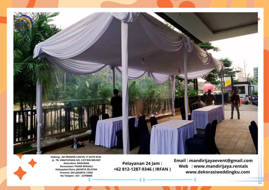 Sewa Tenda Plafon, Meja Kotak,Kursi Futura BSD