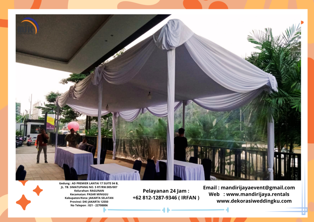 Sewa Tenda Plafon, Meja Kotak,Kursi Futura BSD