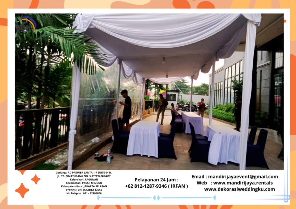 Sewa Tenda Plafon, Meja Kotak,Kursi Futura BSD