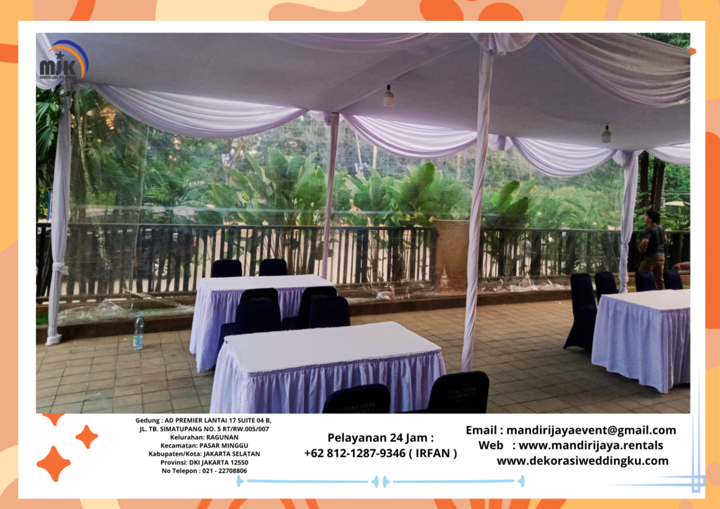 Sewa Tenda Plafon, Meja Kotak,Kursi Futura BSD